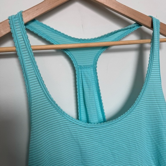 Lululemon Teal Racerback Tank Top | Lightweight Striped Athletic Wear 10 - Picture 4 of 4